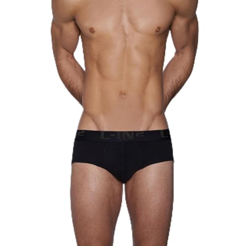 C-IN2 Core Men's Mid-Rise Briefs | Breathable Cotton, Supportive Pouch, All-Day Comfort, Modern and Sleek Fit -Black -Large
