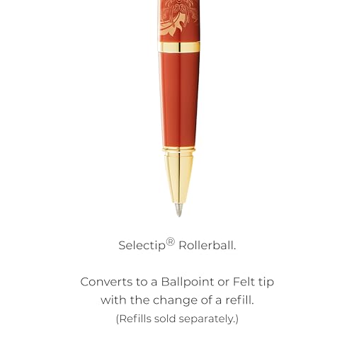 Cross Bailey Light 2024 Year of the Dragon Polished Amber Resin and Gold Tone Rollerball Pen with Pad Printing - Thumbnail 5