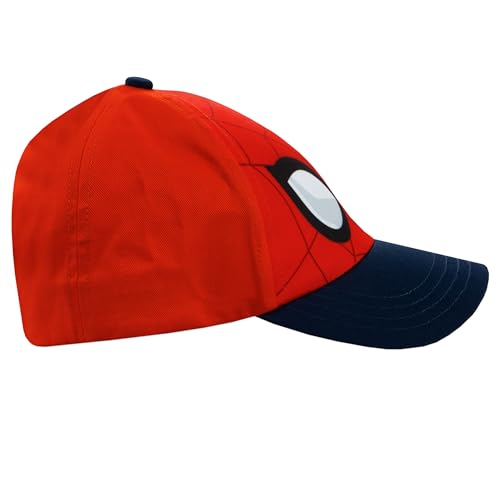 Marvel Hat | Boys Sun Hat | Spiderman Cap | Super Hero Baseball Cap for Kids | One Size Red3