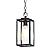 Aoceley Modern Outdoor Pendant Light, 1-Light Outdoor Hanging Lantern Light, Matte Black Aluminum with Clear Glass, Exterior Pendant Lighting Fixture for Porch, Yard, Gazebo