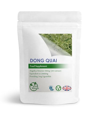 Image of Dong Quai 2000mg Extract - 100 Tablets (Vegan) Angelica Sinensis, Female Ginseng, Menopause Support