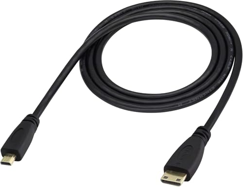 zdyCGTime Micro hdmi Socket Male to Mini hdmi Male Converter high Speed Micro hdmi Cable 4k Compatible with Digital Cameras Tablet Monitors and Other Devices.(1m) (C/D)