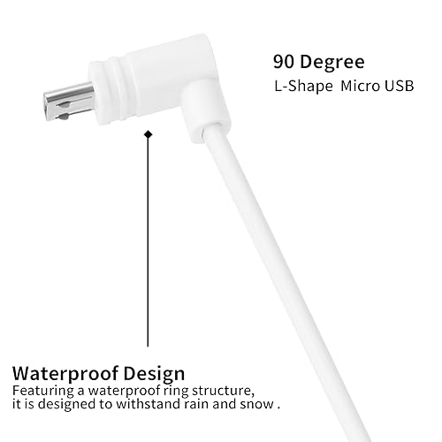 image for UYODM 16.4FT/5M L-Shape Micro USB Extension Cable Compatible with WYZE