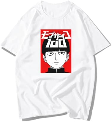 Amazon モブサイコ100 影山茂夫 アニメ Tシャツ 漫画 モブ 面白い Tシャツ メンズ レディース Tシャツ 夏服 スポーツ トップス 半袖 無地 通気性 ファッション ゆったり Tシャツ カットソー 通販
