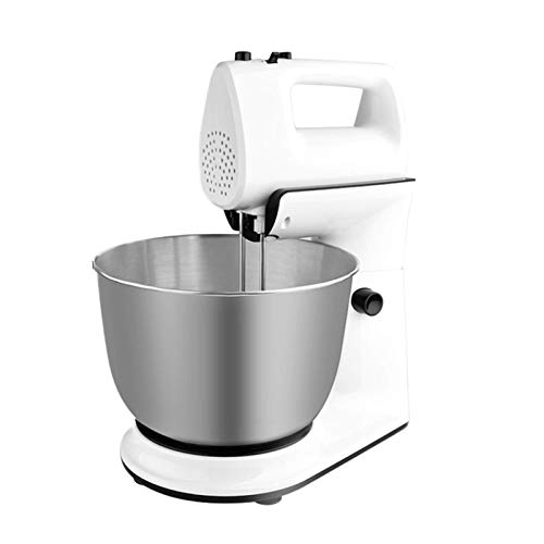 Standmixer, 300-W-Teigmischer, 5-Gang-Teigmischer, 4-Liter-Schüssel mit fettdichtem Deckel, Teighaken und Schneebesen, Küchenmischer,