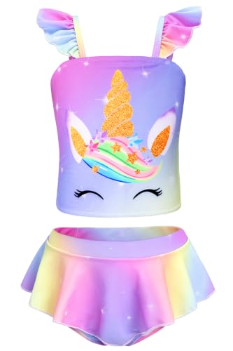 Image of Akokvlar Two Pieces Swimsuit Mermaid Bikinis Tankini Bathing Suit for Little Girls