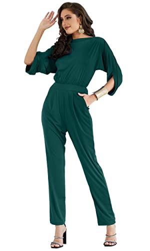 Image of KOH KOH Womens Short Sleeve Semi Formal Cocktail One Piece Jumpsuit Romper