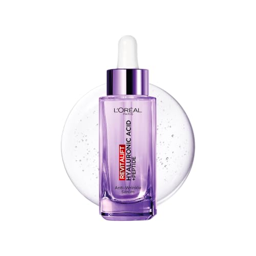 LOréal Paris Hyaluronic Acid Serum Revitalift Filler 1.5% Pure Concentrated Micro-Epidermic Hyaluronic Acid] Dropper Serum Intensely Hydrates & Replumps Visibly Reduces Fine Lines & Wrinkles