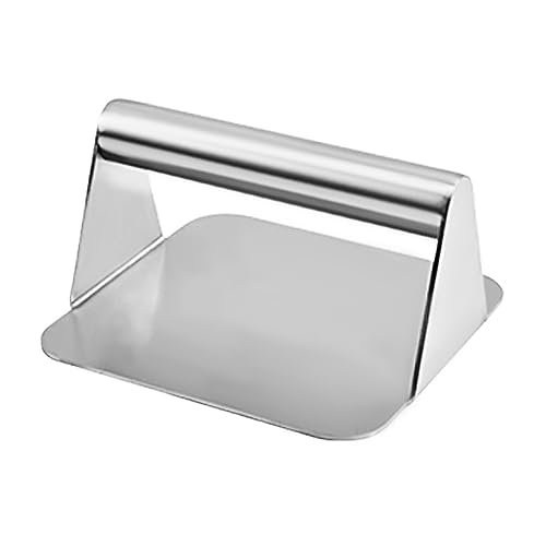 CIYODO 1Pc Stainless Steel Burger Press Durable Patty Smasher for Grilling for Steak Bacon Cooking Compact Design for Home Outdoor Use Kitchen Tool for