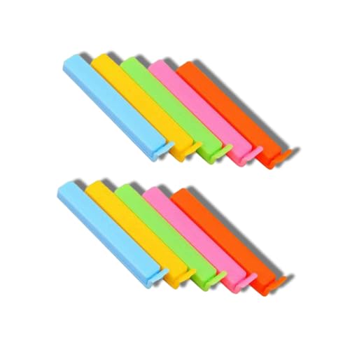 mophrati 10 Uds. De Pinzas de plástico para Alimentos, Abrazaderas de Sellado, Resistente al Desgaste, sellador de Cocina de Mano, Suministro, Abrazadera sellada hermética, Utensilios de Cocina