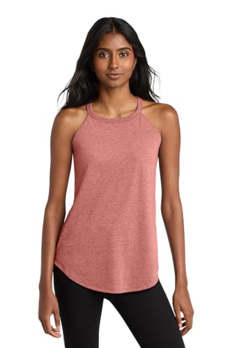 District Women's Perfect Tri Rocker Tank - Casual Halter Neck Top