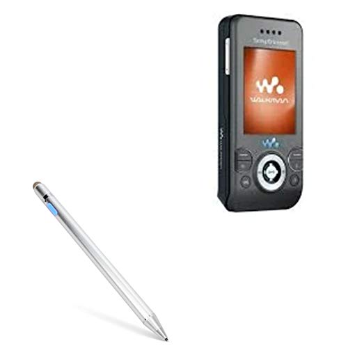 BoxWave Stylus Pen Compatible with Sony Ericsson W580i - AccuPoint Active Stylus, Electronic Stylus with Ultra Fine Tip for Sony Ericsson W580i - Metallic Silver
