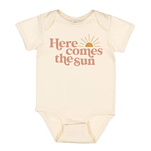 Here Comes The Sun Baby Infant One Piece Bodysuit Newborn Natural