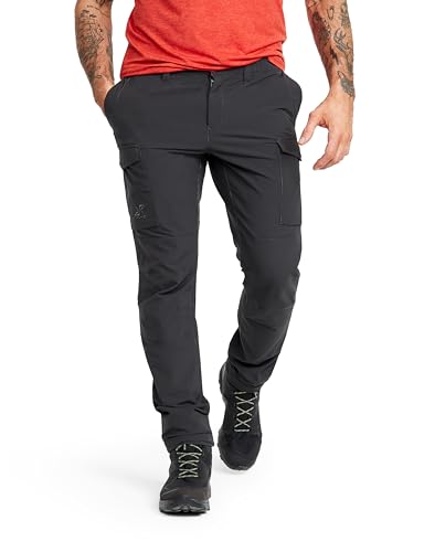 RevolutionRace Adventure Cargo Stretch Pants für Herren, Wanderhose für viele Outdoor-Aktivitäten, Anthracite, XL