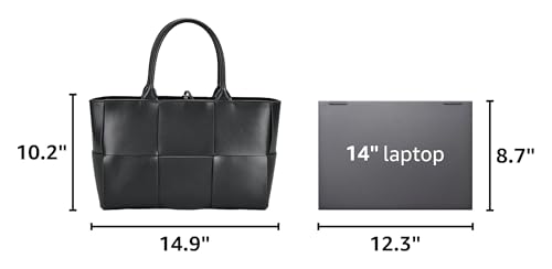 Bolso de hombro tejido de cuero para mujer miniatura 3