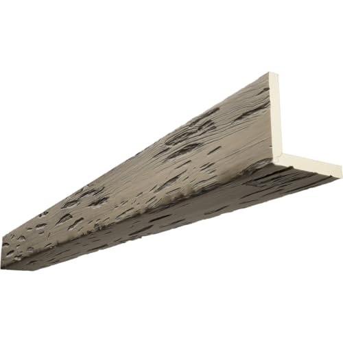 Timberthane Pecky Cypress Faux Wood Beam, 2-Sided (L-Beam), 4"W x 12"H x 144"L, Almond Finish