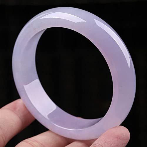 Jonc en jade violet glacé, accessoire de mode élégant - 5