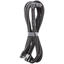 CableMod C-Series Pro ModMesh Sleeved 12VHPWR 90 StealthSense PCI-e Cable for Corsair - Variant B Black, 16-pin to Dual 8-pin, 60cm