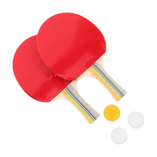 Kit portable raquettes de tennis de table bois vierge manche long entraînement Hemobllo
