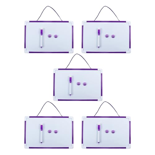 5pcs壁に吊り下げられたホワイトボードマーカーとマグネット学校オフィスとホームPVCメタルホワイトボードのための両面書き込みボード