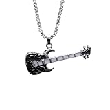 New 2026 Unisex Fashion Stainless Steel Guitar Pendant Necklace For Men Pumk Women Rope Chain 13 Styles His Female Party Jewelry Gifts Choker Trendy Accessories Creative Gift And