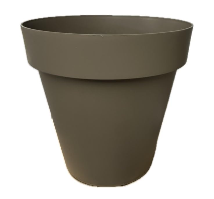 Garden Store Direct Urban Jungle Round Plant Pots - Indoor or Outdoor Use - 5 Sizes, 4 Colours - Made With Recycled Materials (Coffee, 22 cm)