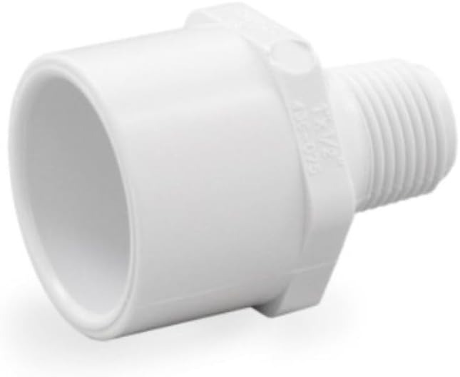 PVC Male Adapter Pipe Fitting – Schedule 40 Slip Socket x MNPT Connector – Heavy-Duty PVC Fitting for Plumbing, Water Lines, and Irrigation Systems (1-1/2" MNPT x 1-1/4" Sosket)
