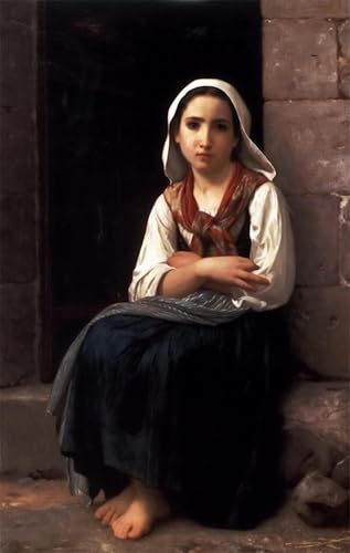 Toile Murale Yvonette Bouguereau 60x90cm - Impression Peinture Salon