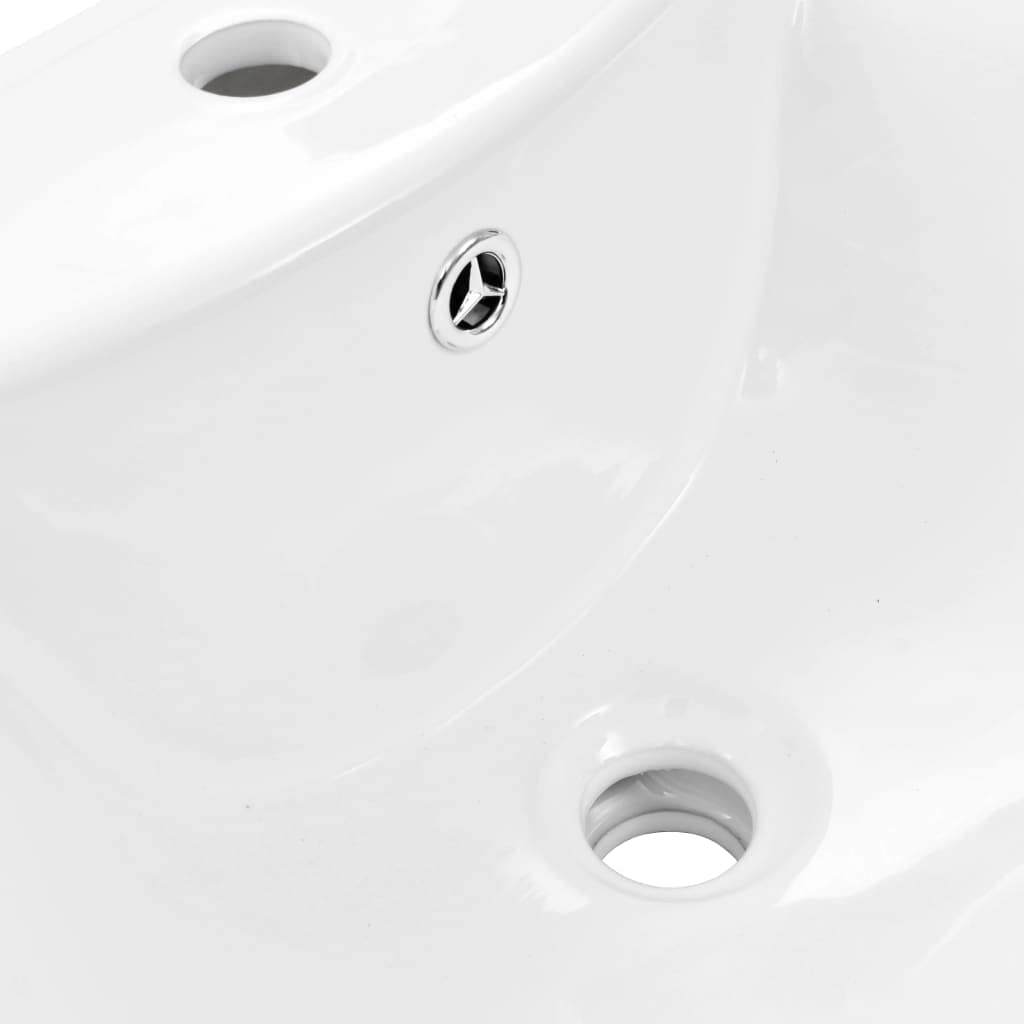 ShGaxin Lavabo de pie de cerámica Blanco 580x470x200 mm, Fregadero, Lavabo Baño, Lavamanos Baño, Lavatorio Casa De Banho, Mueble Lavabo sobre Encimera