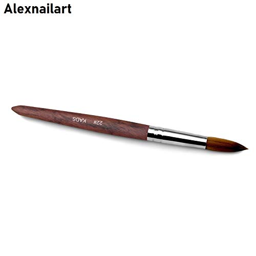 Holz-Nagelbürste, rot, Kolinsky-Zobelhaar, Nagelwerkzeug, Acryl, professionelle Nagelkunst-Pinsel für UV-Gel-Nagellack – Bild 3