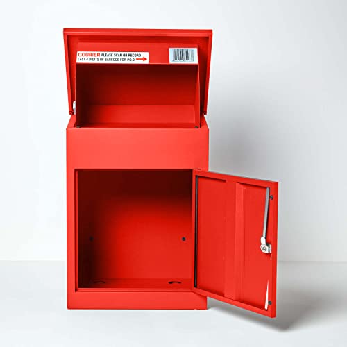 Homescapes pakketbrievenbus van verzinkt staal met barcode en terughaalblokkering, Smart Parcel Box medium, hoogglans B… - Afbeelding 6