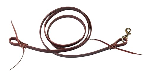 AJ Tack Leather Latigo Flat Roping Reins
