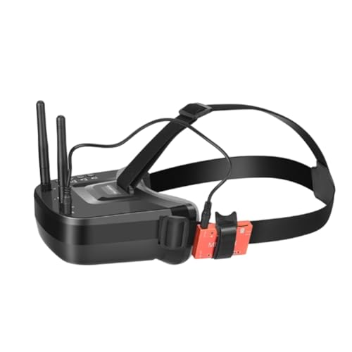 Lonrtesw Casque de Réalité Virtuelle (VR) FPV VR009 Haute Qualité 5.8G 40 Canaux avec Écran HD 3 Pouces 480x320 et Enregistreur Vidéo Numérique (DVR) pour Pilotes...