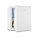 Klarstein Snoopy Eco - Mini-Kühlschrank mit Gefrierfach, 46 Liter Fassungsvermögen, 4 Liter Gefrierfach, 41dB leise, stromsparend, weiß