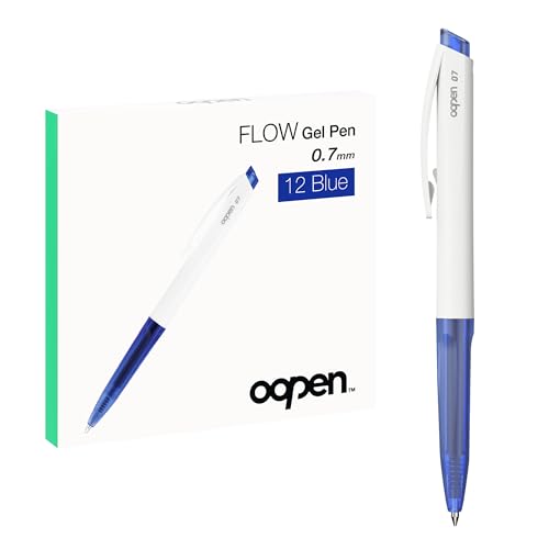 Bolígrafos Gel Flow 0.7mm Punta Media Azul 12 Pack miniatura 1