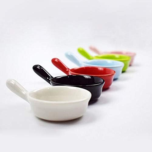 Ceramic Mini Dishes Cute Sauce Dish Solid Color Tableware Dinner Small Plate Bowl Porcelain Dinnerware(A)