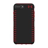 Under Armour UA Protect Grip Case for iPhone 8 Plus, iPhone 7 Plus, iPhone 6s Plus, iPhone 6 Plus - Black/Red