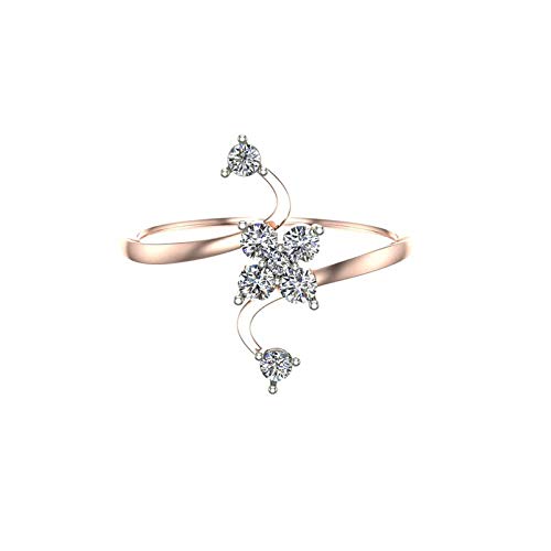 Image of DISHIS 14K /18K Rose Gold Diamond BIS Hallmarked Ring for Women