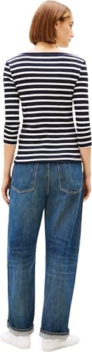 TOMMY HILFIGER Kadın Gömleği NEW CODY SLIM BOAT-NK 3/4SLV Shirt Nos Breton Desert Sky/Ecru L - Görsel 2