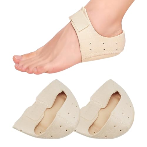 KRFWGUU Ein Paar Plantarfasziitis Ferse Protektoren, Gel-Fersenschalen Für Damen Herren, Sporn, Schmerzlinderung, Ferseneinlagen, Für Achillessehnenentzündung, Trockene,Beige, Größe L