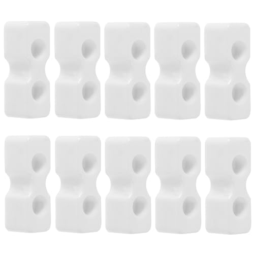 PLAFOPE 10 Piezas de Soportes de Plástico para Barandas de Cama Infantil Doble Orificio, Estabilidad Mejorada y Ajuste para Cunas de Color Claro