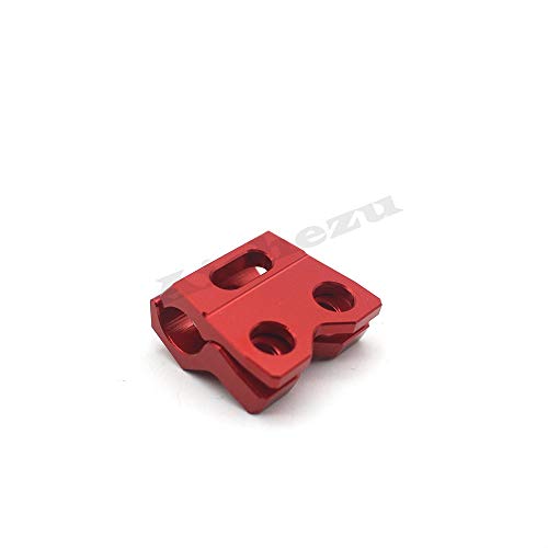 Image of ACZ Red Front Brake Line Holder Hose Clamp, for Yamaha YZ YZF 65 85 125 250 450 2004-2019, for Honda CR CRF 125R 250R /X /RX 450R /X /RX 250L /M
