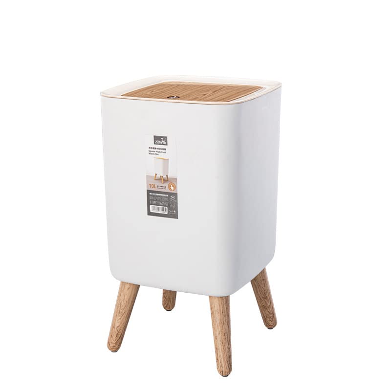 FURN ASPIRE Stylish Square Shaped Plastic Trash Can, Anti-Odour Modern Garbage Bin with Press Top Lid for Kitchen Bedroom Bathroom Living Room Office- 10Ltr. (B0C1ZJ7YVJ) Amazon Price History, Amazon Price Tracker