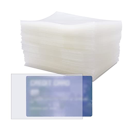 HLIWS Card Document Sleeve, 400pcs 68 x 90mm Clear PVC Protect Top Loader Game Card Sleeves, for Most Cards Waterproof
