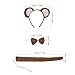 BESTOYARD 9-Piece Monkey Costume Set for Kids Includes Ear Headband Tail Bow Tie Animal Dress-up Accessories for Halloween Parties and Playtime Size 9.44X6.69X3.54 Inches