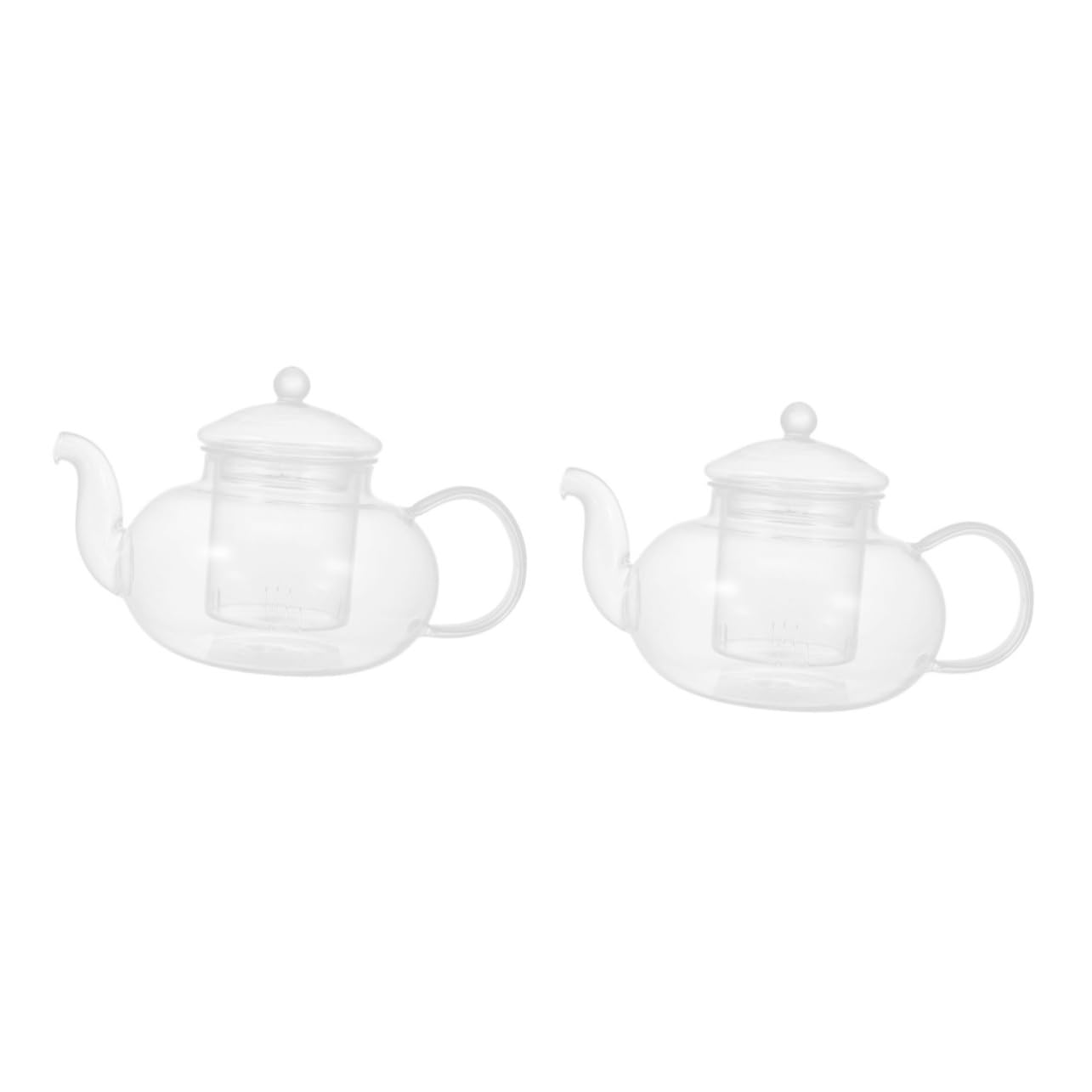 IMIKEYA 2pezzi Teiera Borosilicato Trasparente Con Filtro Riutilizzabile Per Tè Sfuso e Tisane Facile Da Pulire e Maneggiare Per Pausa Rilassante