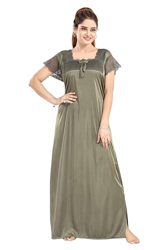 LIFE-TALE Women's Satin Nighy/Maxi/Gown/Night Wear