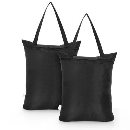 OTraki 2Pcs Bolsas Impermeables Bolsa Ropa Mojada Piscina Bolsa Ropa Sucia Viaje Reutilizable 40x30CM con Cremallera y Asa para Playa, Gimnasio, Bebe Pañales, Toallitas Húmedas, Merienda