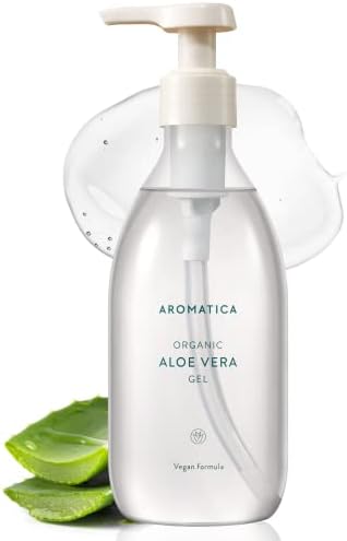 AROMATICA Organic/Soothing Aloe Vera Gel 10.14oz / 300ml, Soothing, Cooling, Moisturizing, Vegan, EWG VERIFIED