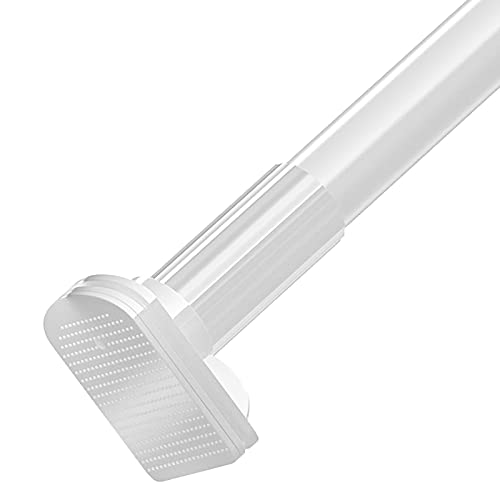 NgFTG Spannung Dusche Vorhang Rod Mit Haken,Nicht-Hinfallen Federspannstab Für Badezimmer Küche,Never Rust Teleskopstange-Weiß 120-170cm(47-67inch) Cover